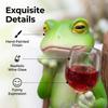 Tipsy Frog Planter Holder, Funny Mini Frog Plant Pot Statue, Resin Frog Flower Pot Decoration (1 piece)