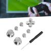 Game Controller Aluminum Alloy Buttons Thumb Stick Set Replacement Parts for PS4Silver