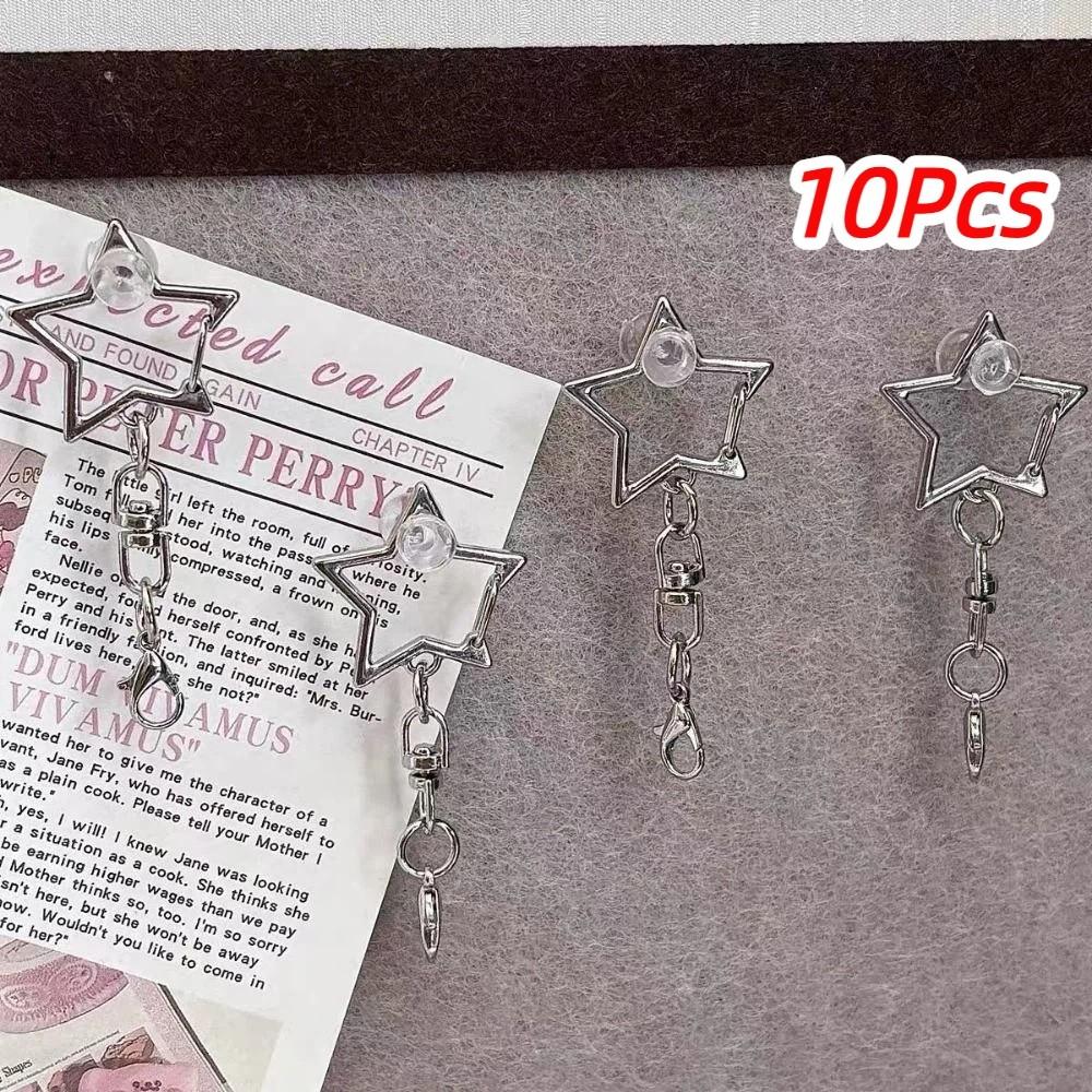 10Pcs Star Heart Keyring Pendant 360 Rotate Star Shaped Clasp  Wholesale Accessories