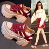 Women's Chunky Heel White Peep-Toe Sandals - Summer 2025: Hidden Heel, Breathable, Petite Roman Style