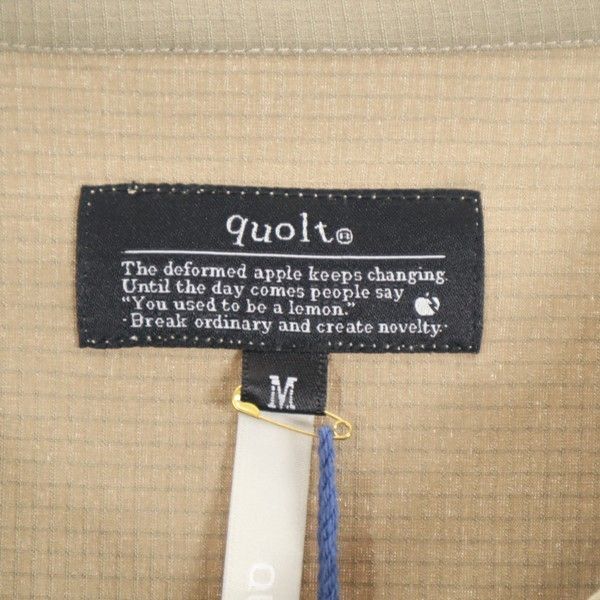 Brand new quolt Short sleeve Zip shirt M beige HYKE ZIP-SHIRTS Men's Used
