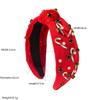 Trendy Fashion Christmas Headband Simple Cane Lollipop Rhinestone Christmas Element Wide Hair Accessory