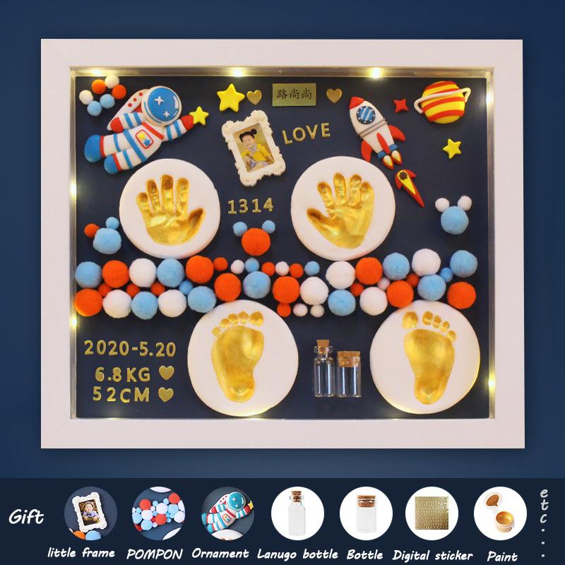 

Полнолуние детские следы рук набор чернил для фоторамка детская нога и рука принт новорожденный веха сувениры литье
