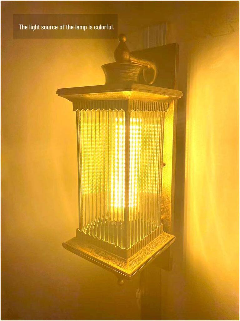 Waterproof Red & Yellow LED Corn Lantern: Energy-Saving Outdoor Decorative Globe Light