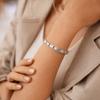 Stretchable Italian Chain Link Bracelet 7mm Popular Modular Stainless Steel Bracelet Square HipHop Elastic Hand Chain Jewelry