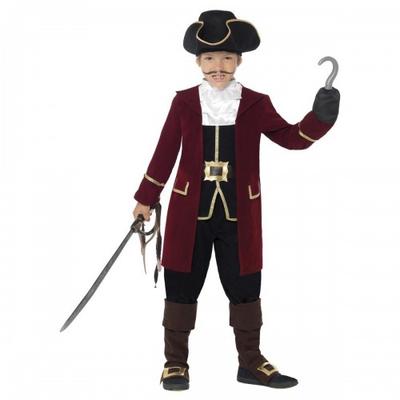 Conjunto de fantasia de capitão pirata de luxo para meninos