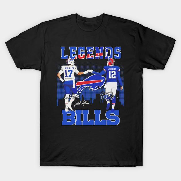 

Men Black Print T-shirt Josh Allen - Jim Kelly No-Cut Transfer Paper Print Cotton Tshirt 2XL чорний