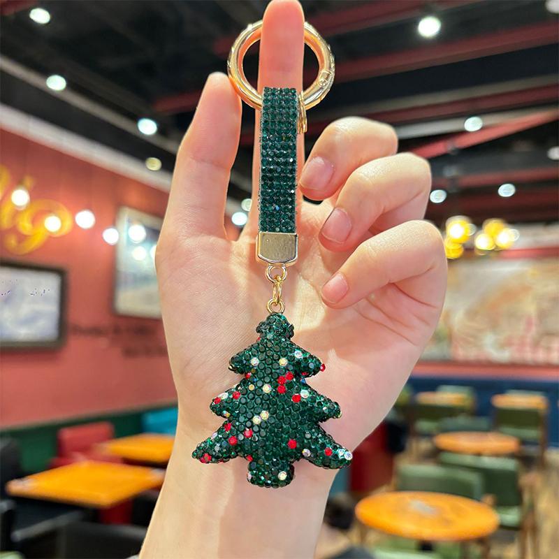 1PC Keychain Ideal Gift Full Rhinestone Design Cute Bag Charm Versatile Pendant Festive Vibe Various Styles