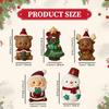 5x Christmas Mini Figurines Set Xmas Tabletop Ornament Collectible Centerpiece Sculptures