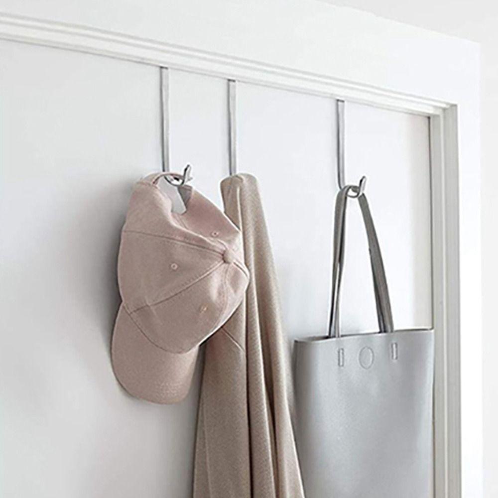 5Pcs 100x48mm Door Hanger Iron Door Hook Simple Adjustable Over The Door Hook  Hats