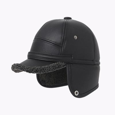 Kunstleder Herbst Winter Baseball Cap für Männer Solide Leder Snapback Hut Frauen Trucker Caps