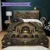 Muslim Pattern Bedding Uilt Set Uilt Cover Pillowcase Home Decoration Birthday Gift (1 * Duvet Cover + 2 * Pillowcase  Without Core)123