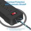 3 Side Designs Wall Mountable Power Strips Surge Protectors 12Outlets USB Port Low Profile Plugs Perfect for Home Office