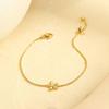 Popular New Products Flower Diamonds Fashion Light Luxury Stainless Steel Bracelet Versatile Simple Stacked Jewelry