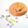 30Pcs Mix Color Triangle/heart Knitting Stitch Markers Colored Metal 12-13mm Stitch Markers for Sewing DIY Knitting
