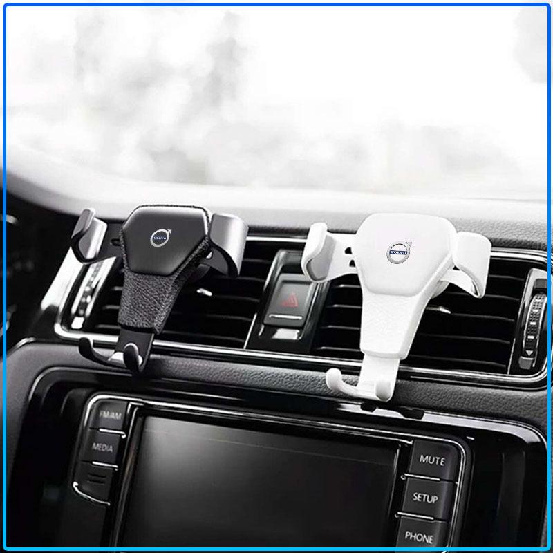 Car Badge Emblem Phone Holder Bracket Air Clip Mount Stand Accessories For Volvo 240 C70 S40 S50 S60 S70 S80 S90 V40 V50 V60 V90 XC40 XC60 XC90 Truck