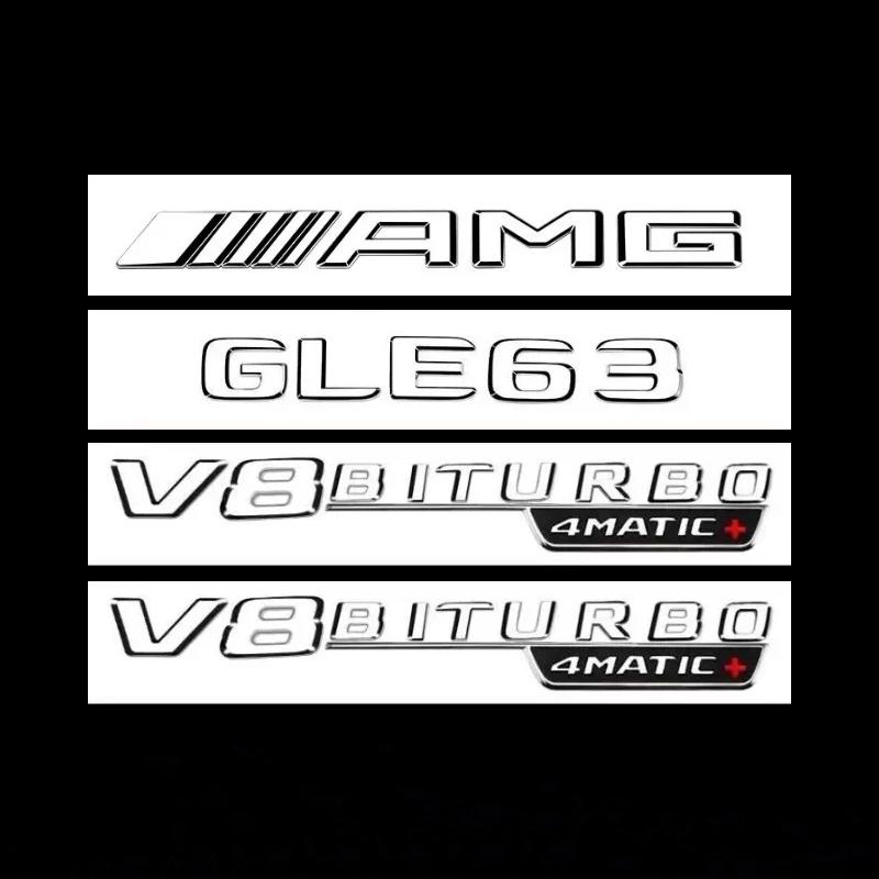 AMG Letter stickers Car Rear Trunk Emblem Fender Badge For Mercedes Benz GLE43 GLE400 GLE450 GLE53 GLE63S C-pillar badge BA1