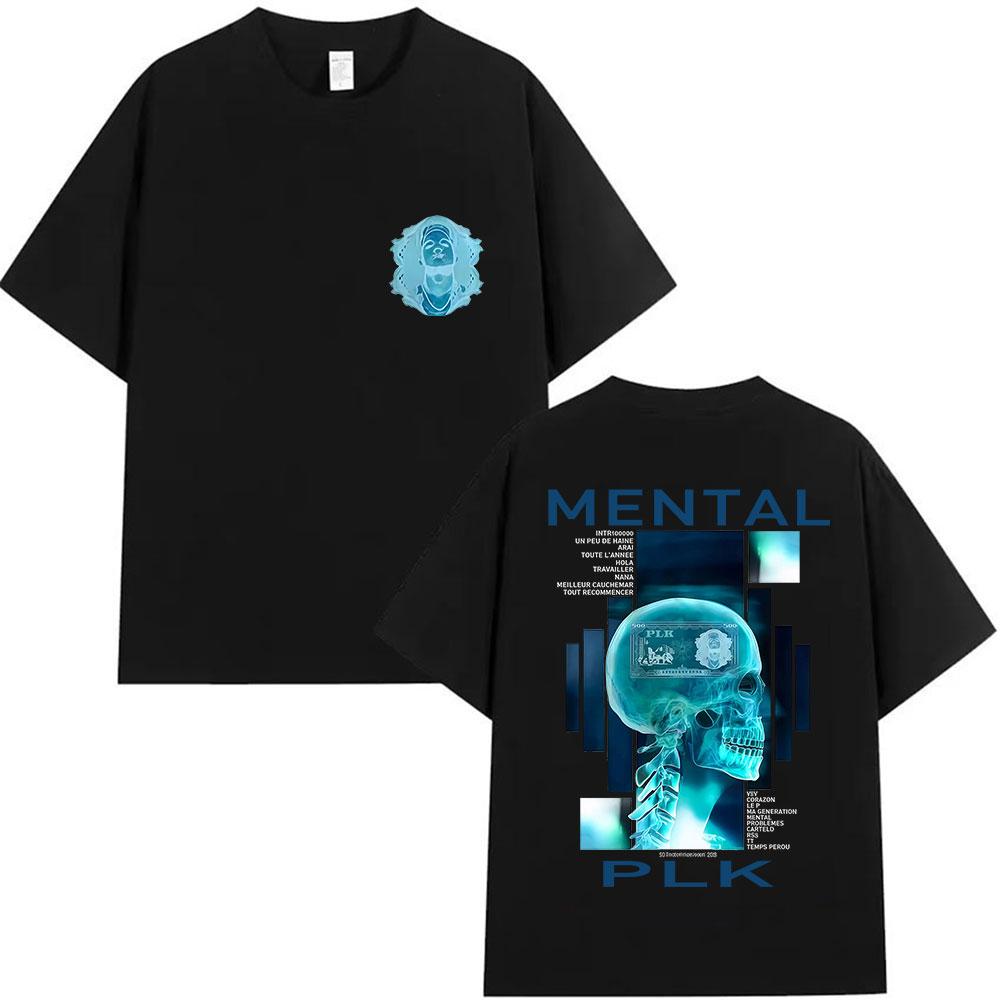 2026 SpringSummer Rap Artist MENTAL PLK Album Surroundings Mens Gothic ShortSleeved Printed TShirt L