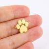 Cazador Dog Cat Paw Footprint Charms for Jewelry Making Stainless Steel Animal 2 Holes DIY Pendants for Bracelet Necklace 2026