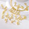 Original Kupfer Charms Perlen Funkelnd Gold 26 Buchstaben A-Z Alphabet Zirkon Anhänger Für Frauen Mann Diy Schmuckherstellung