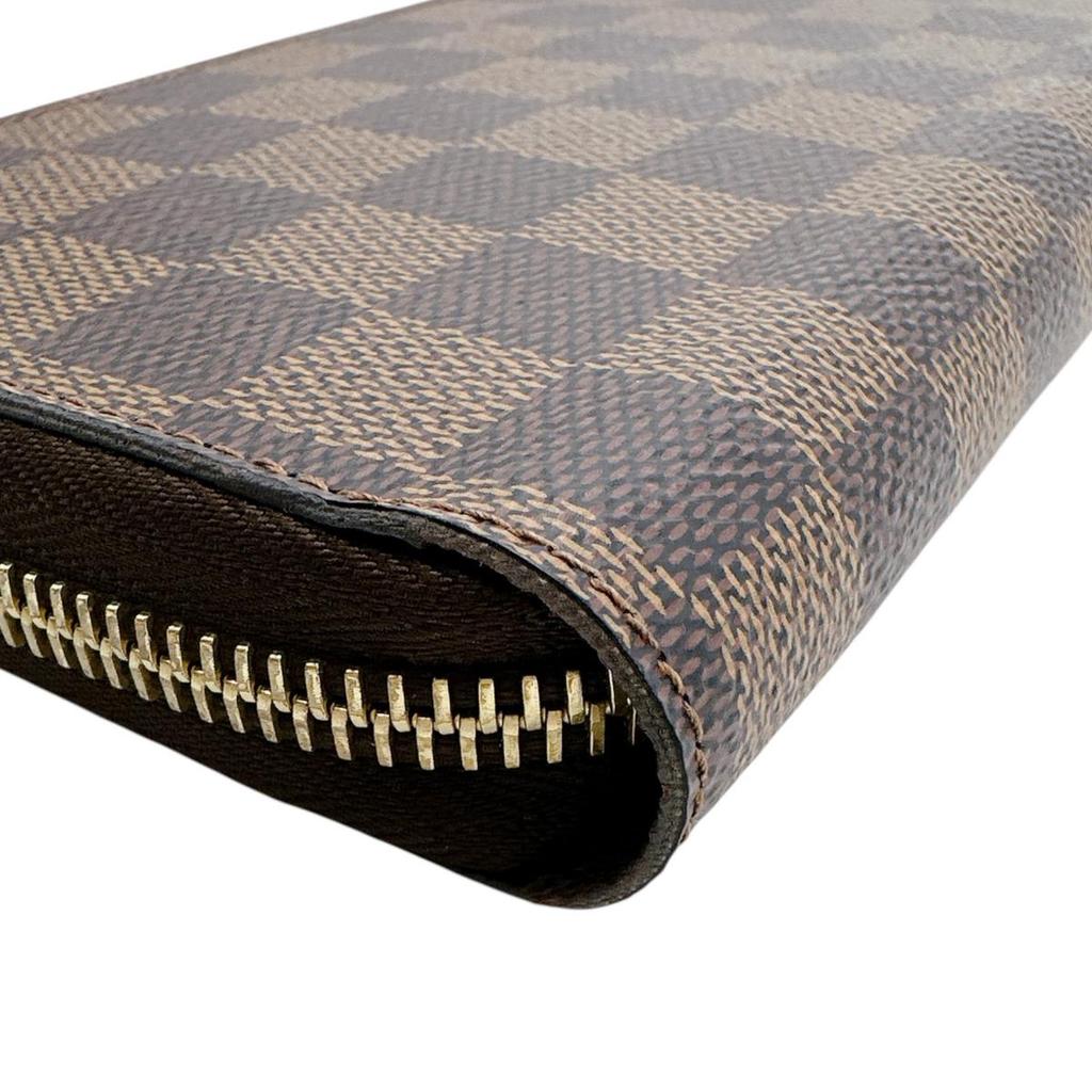 Louis Vuitton Damier Zippy Long Wallet Purse Damier Canvas Brown Unisex N41661 Used