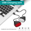 1/2Pcs Bicycle Headlight Tail Light Waterproof USB Rechargeable Universal MTB Road Mountain Bike Cycling Front Light Night Riding Warning Rear Lamp