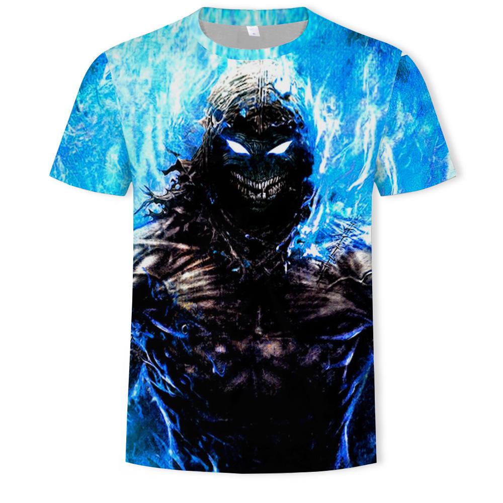 New Skull 3D Digital Printed Casual Men's Short Sleeved T-shirt