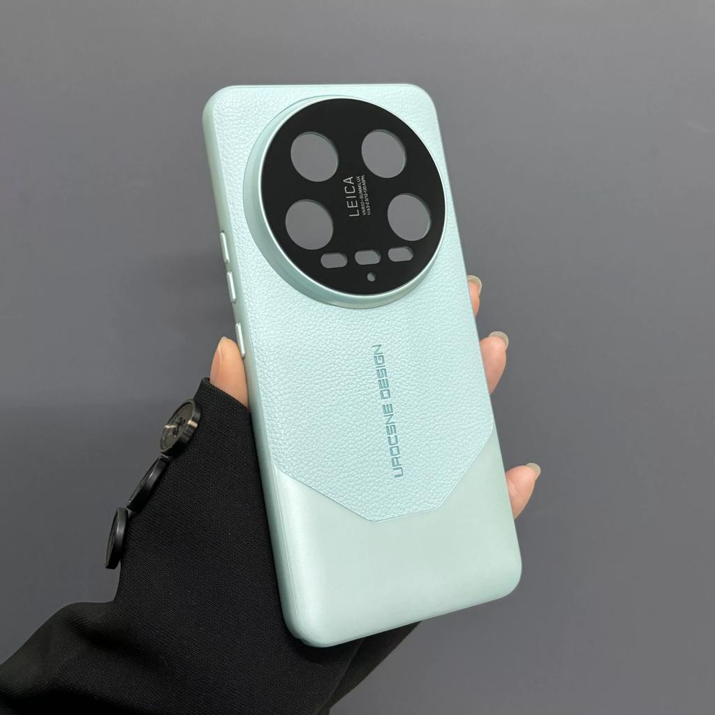 Luxury Leather Phone Case for Xiaomi 15 Ultra Matte Splicing Plating Hard Bumper Cover for Xiaomi 15 Pro 14 Ultra 15Ultra Shell