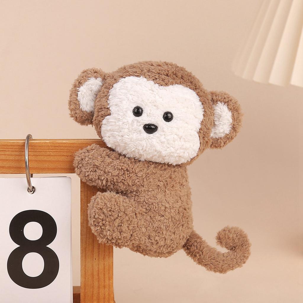 11cm Cute Animal Doll Stuffed Plush Toy Clip Cartoon Anime Bear Dog Monkey Elephant Sheep Pig Penguin Koala Cute Doll