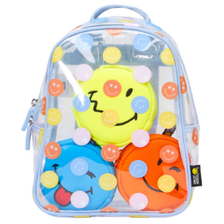 Skechers Smiley World Sports Outdoor Cute Versatile Fashion Trendy Backpack Kids Backpacks Colorful L225K038 Multicolor