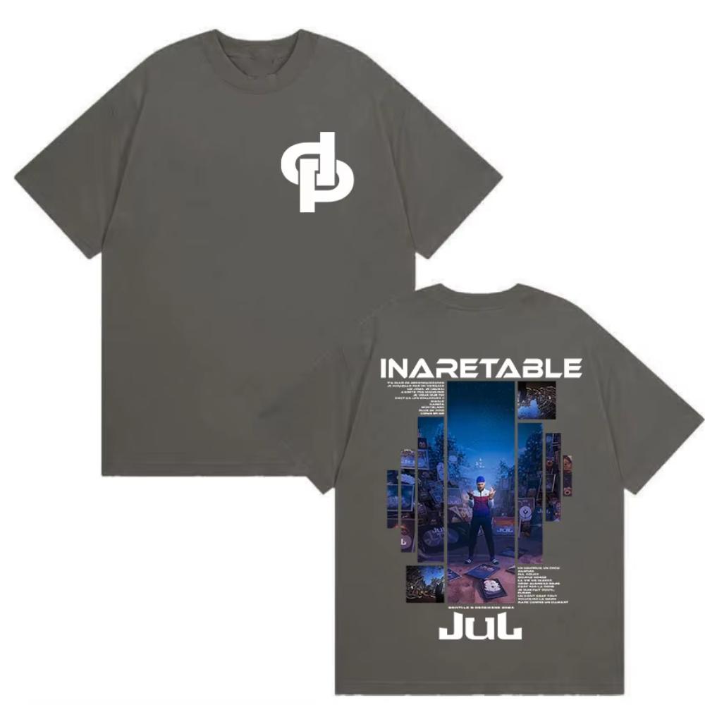 

French Rapper Jul INARETABLE Album 2025 Graphic T Shirts Men s Hip Hop Vintage Short Sleeve Women T-shirt Cotton Tees Streetwear 4XL