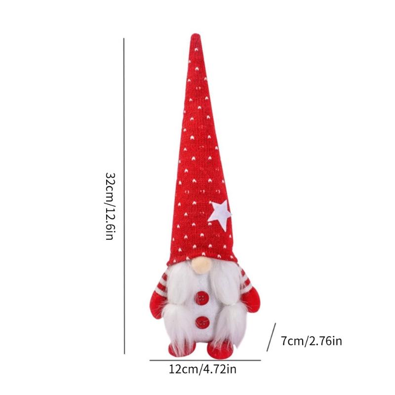 Valentine's Day Gnome Statues Knitted Decorations Mini Figurines Decorative Faceless Doll Statues 1PC