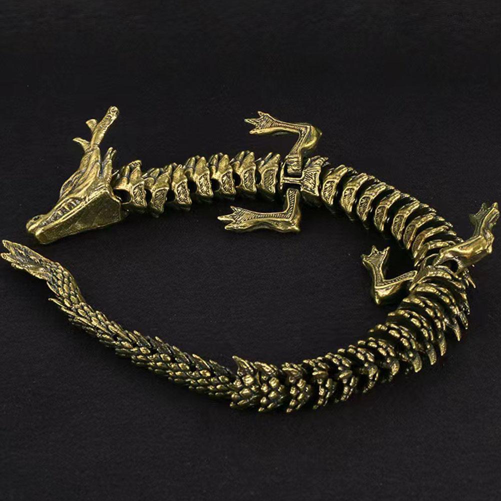 Drachenornament Skulpturen und Statuetten Figur Sammlerstücke Chinesisch Geformt Desktop Dekor Dekoration Kupferhandwerk Schutz