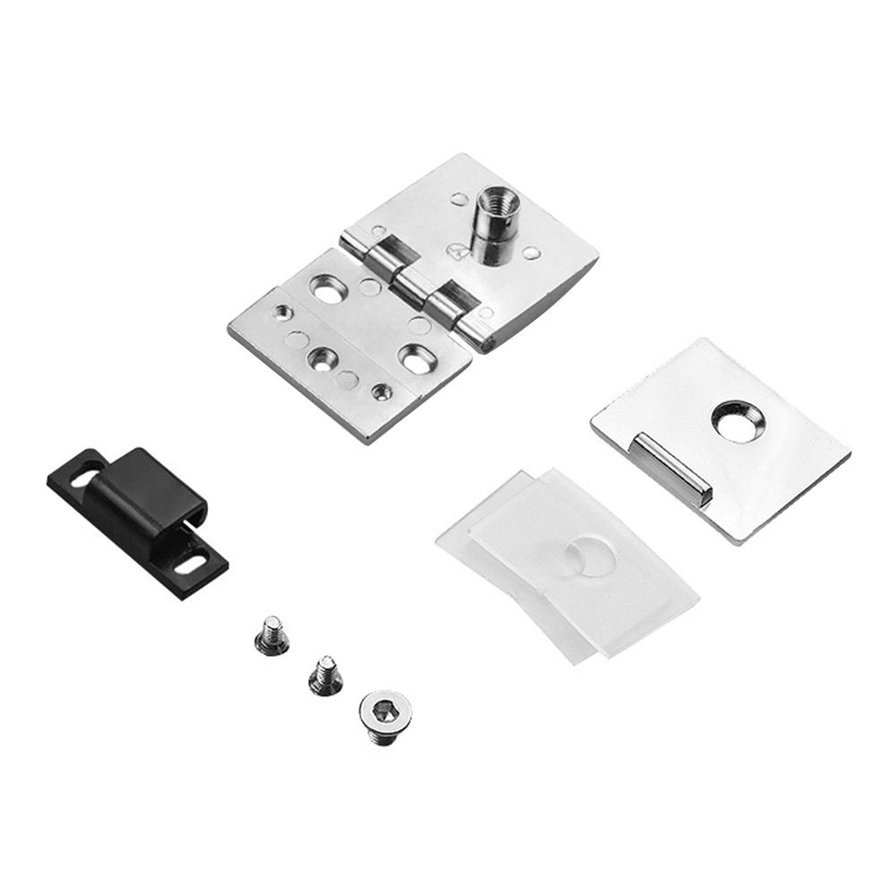 Brushed Nickel Glass Door Hinge Embedded Gate Hinges Accessories Cabinet  Door Hinge