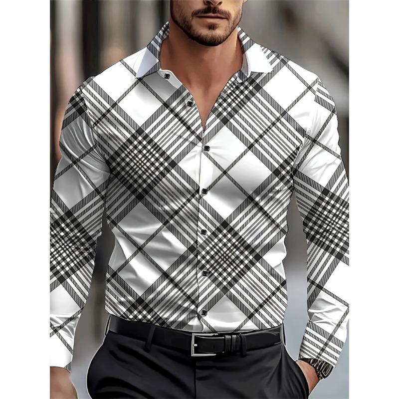 Men's shirt 3D butterfly print long sleeved shirt street button clothing fashion designer casual shirt