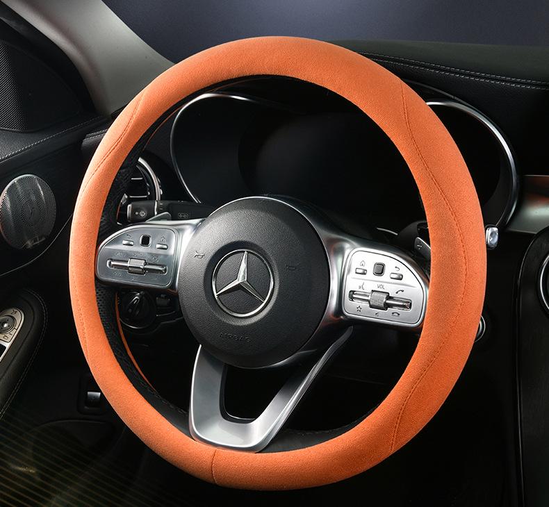 Universal Non-Slip Suede Steering Wheel Cover - Sweat-Absorbent, All-Season Design