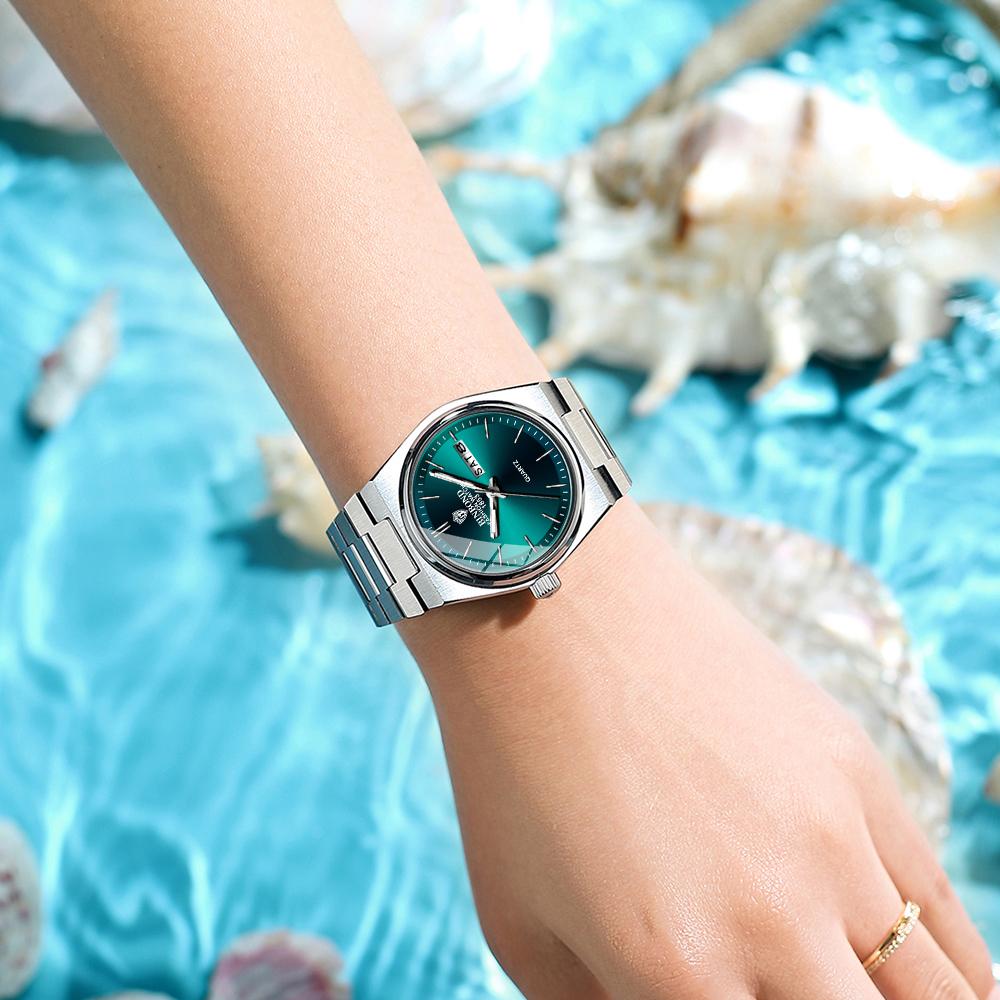 Luxury Business Quartz Men Wristwatch Waterproof Luminous Date Week Male Watch Stainless Steel Women Watches