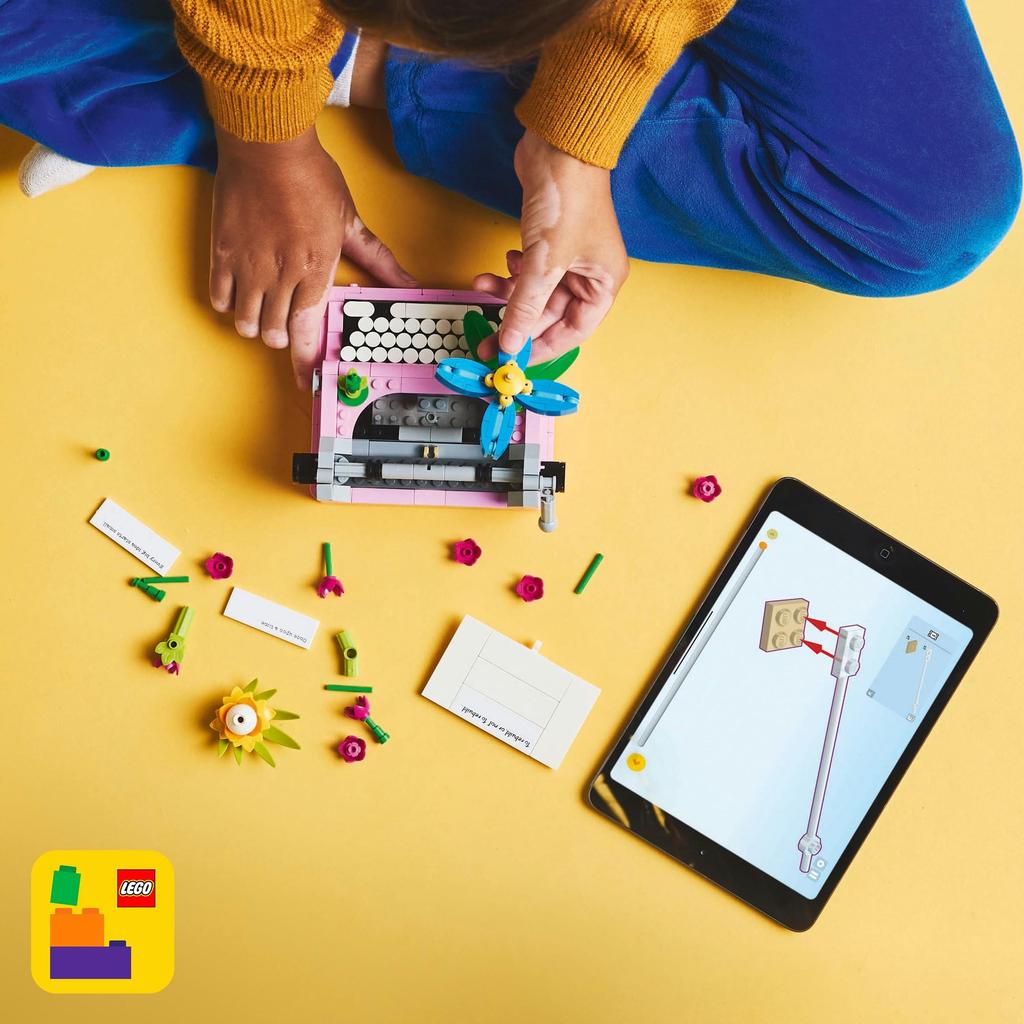 LEGO Creator Flower and Typewriter Toy Blocks8910Elementary School Pretend Play House 31169