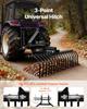 127 Cm Lanscape Rock Rake, 3-Point Tow Behind Landscape Rake with 17 Steel Tines, Fit Category 1 Tractors, Angle Adjustable, Heavy Duty Lawn