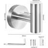 Wall Hook Bathroom Silver SUS 304 Stainless Steel Shower Towel Hook Maximum Load 15kg