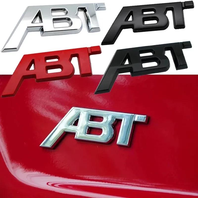 3D Metal ABT Logo Front Grill Side Fender Badge Rear Trunk Boat Emblem Car Sticker For VW A3 A4 A5 A6 A7 A8 Q3 Q7 Q7 TT RS