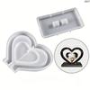 Love Heart Picture Frame Pendulum Pedestal Base Silicone Mold DIY Crystal Epoxy Resin Mold