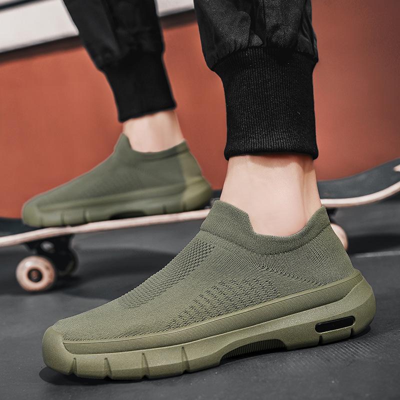 Feet flying woven shoes breathable mesh sports shoes summer men's shoes daily casual running travel shoes men's street
