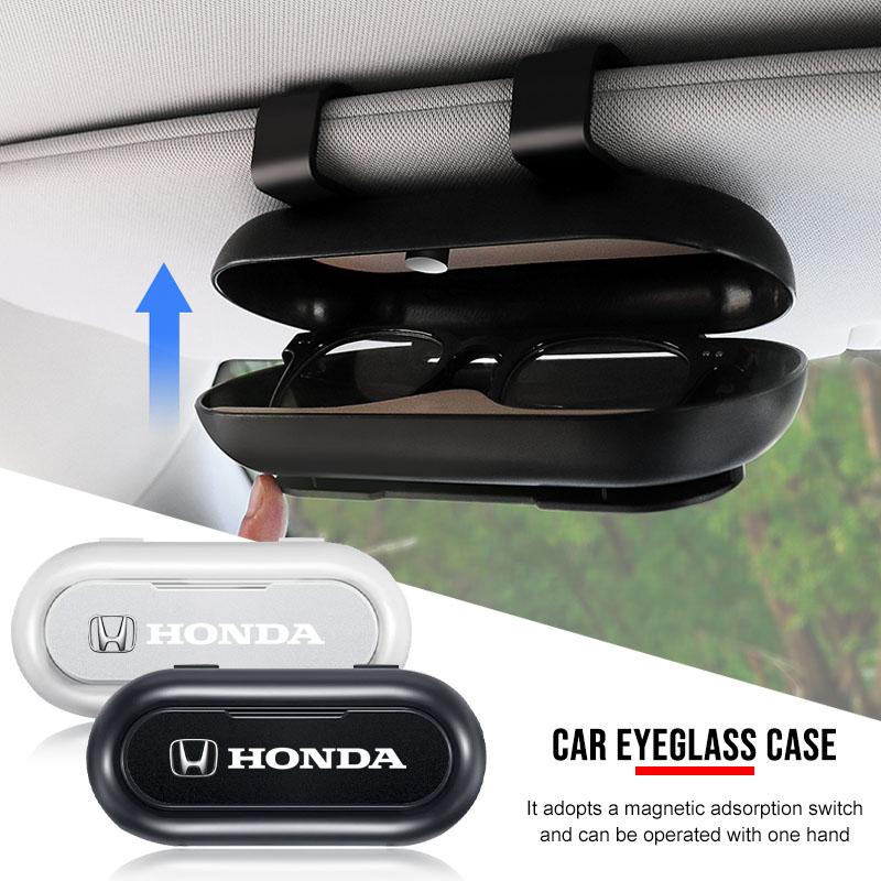 Car Sun Visor Glasses Storage Box Holder Organizer Car Styling for Honda Mugen Power TypeR Jazz City Civic Inspire Accord FIT HRV CRV Odyssey Jade