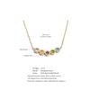 Eetit Colorful Cubic Zirconia Pendant Necklace High Quality Stainless Steel Delicate Gift Jewelry Waterproof for Women