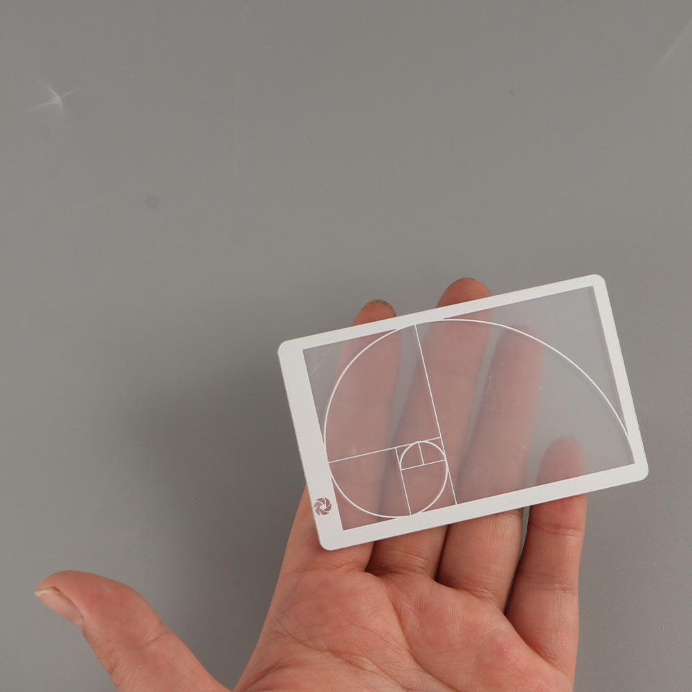 Transparent Viewfinder Ruler Triangle Fibonacci Viewer Kids Adults Golden Ratio Ruler  Art Tool