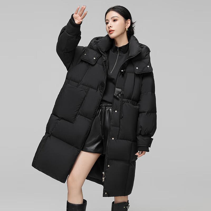 XueZhongFei Women's Hooded 90% Down Long Parka