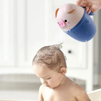 Cute Little Pig Baby Bath Water Scoop, Thick Shampoo Cup, Shower Showerhead Water Scoop