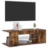 Vidaxl Szafka Pod Tv Z Oświetleniem Led, Przydymiony Dąb, 90X39X30 Cm