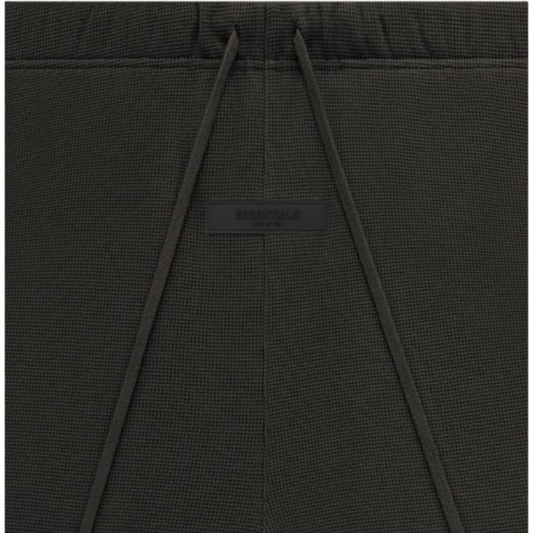 Fear of God Essentials SS23 Essentials Waffle Relaxed Sweatpant 'Off Black' Men's FOG-SS23-013